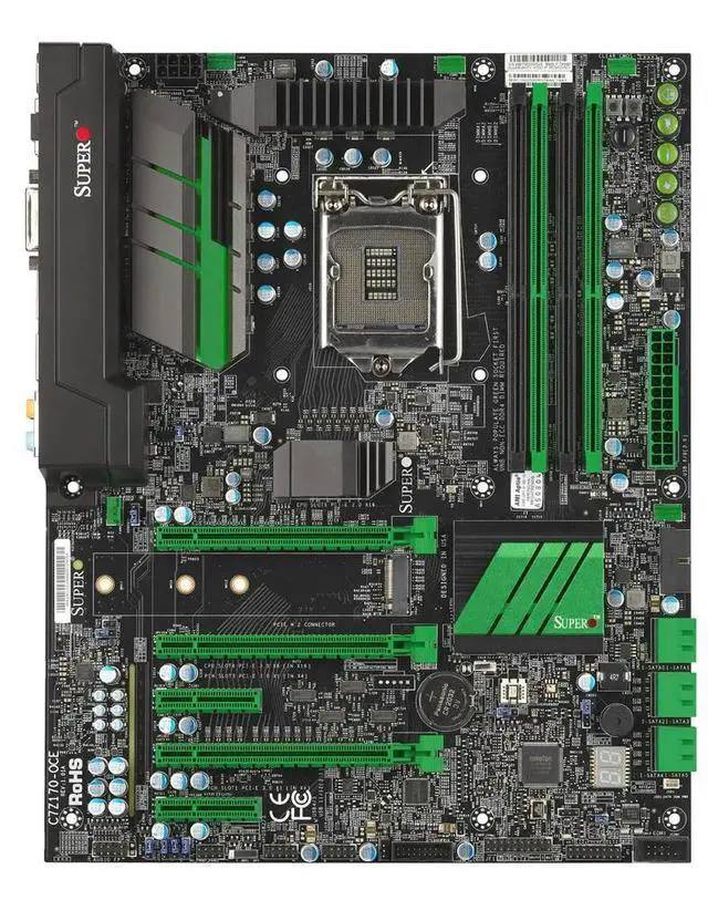 Alt view image 3 of 3 - C7Z170-OCE Motherboard Z170 LGA 1151 DDR4 64GB support 6100 7500 6600 6700 7700 6400 G4560 cpu