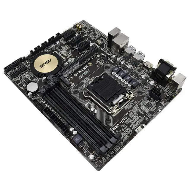Alt view image 3 of 3 - H97M-E Motherboard H97 DDR3 16GB PCI-E 3.0 M.2 USB3.0 PCI-E 3.0 Micro ATX support Core i3-4150 i5-4670 i7-4770 cpu