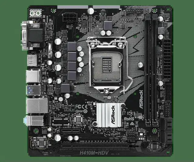 Alt view image 2 of 3 - H410M-HDV Motherboard H410 LGA 1200 DDR4 64GB mATX support i3-10100 i3-10320 i5-10500 i9-10900 Gold G6500 cpu