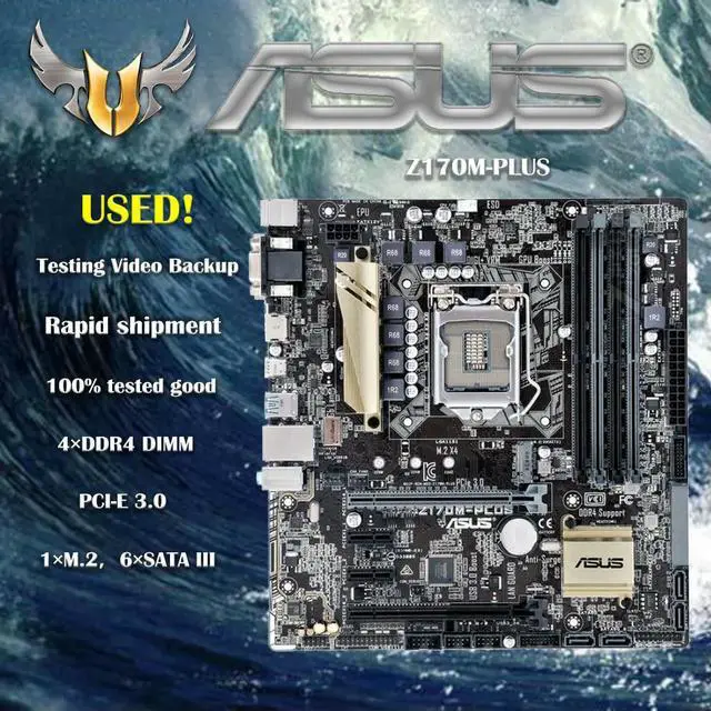 Alt view image 2 of 3 - Z170M-PLUS 1151 pin DDR4 Z170 motherboard