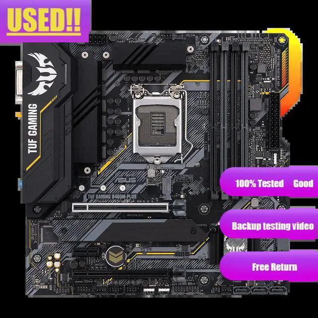 Alt view image 2 of 3 - TUF GAMING B460M PLUS mATX B460 DDR4 , SATA 6 Gbps, USB 3.2 Gen 1 128G LGA 1200 CPU Motherboard