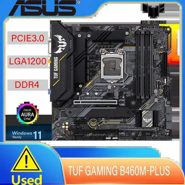 Alt view image 3 of 3 - TUF GAMING B460M PLUS mATX B460 DDR4 , SATA 6 Gbps, USB 3.2 Gen 1 128G LGA 1200 CPU Motherboard