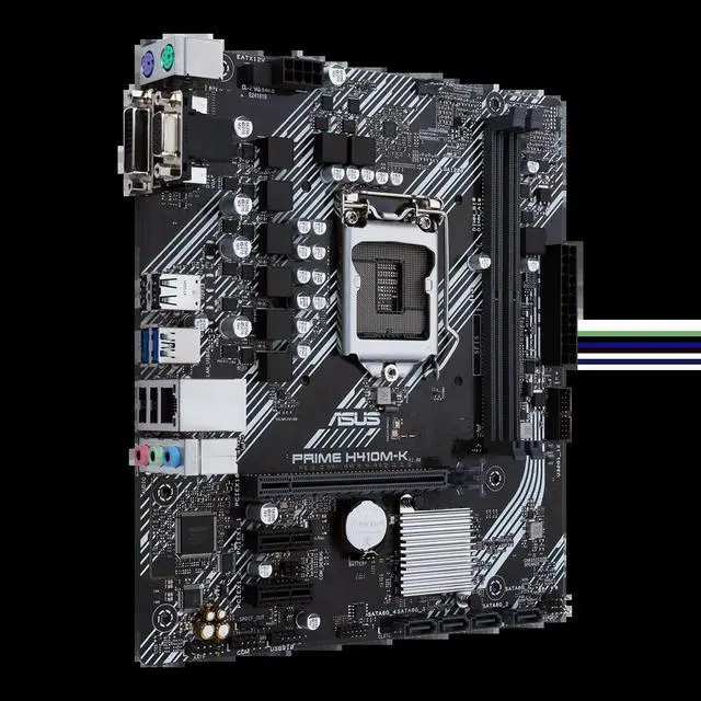 Alt view image 3 of 3 - PRIME H410M-K Motherboard H410 LGA 1200 Motherboard DDR4 64GB M.2 Micro ATX support Core 10100 10305 10500 11600