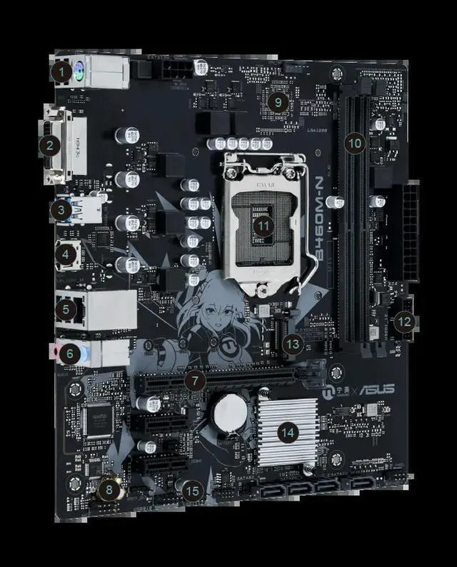 Alt view image 3 of 3 - B460M-N Motherboard B460 LGA 1200 DDR4 M.2 support Core i3-10100 10400 10700 10900 G6505 cpu