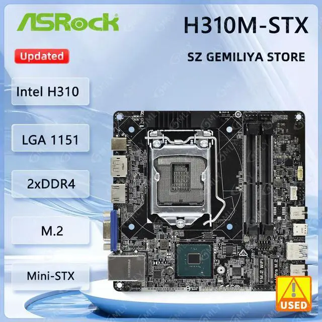Main image of H310M-STX Motherboard H310 LGA 1151 DDR4 Mini-STX M.2 Support Core I5-9400 Core I5-9600 Core I3-8300 CPU