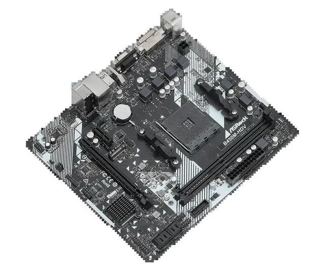 Alt view image 3 of 3 - B450 B450M Motherboard B450M-HDV R4.0 AM4 support Ryzen 5 5600 1200 5300G 5900 5700 cpu DDR4 16GB Ultra M.2 Micro ATX