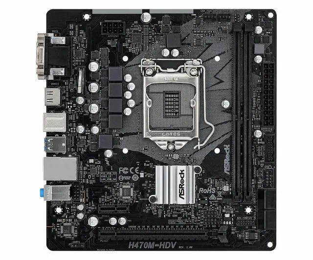 Alt view image 2 of 3 - H470M-HDV Motherboard H470 LGA 1200 DDR4 64GB M.2 support 10400F 10900K 10100 10700 10105 cpu Micro ATX