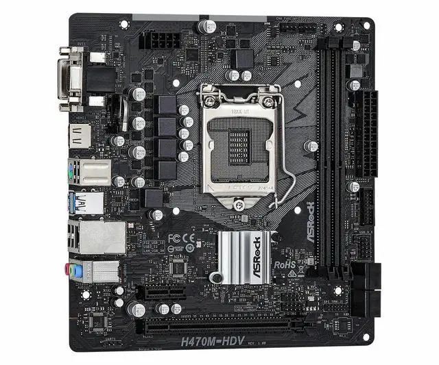 Alt view image 3 of 3 - H470M-HDV Motherboard H470 LGA 1200 DDR4 64GB M.2 support 10400F 10900K 10100 10700 10105 cpu Micro ATX
