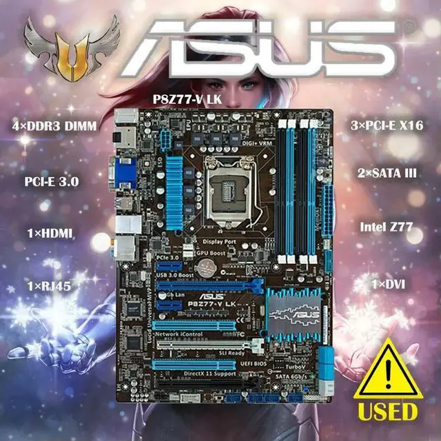 Main image of P8Z77-V LK Motherboard Z77 Socket LGA 1155 i3 i5 i7 DDR3 32G ATX Motherboard
