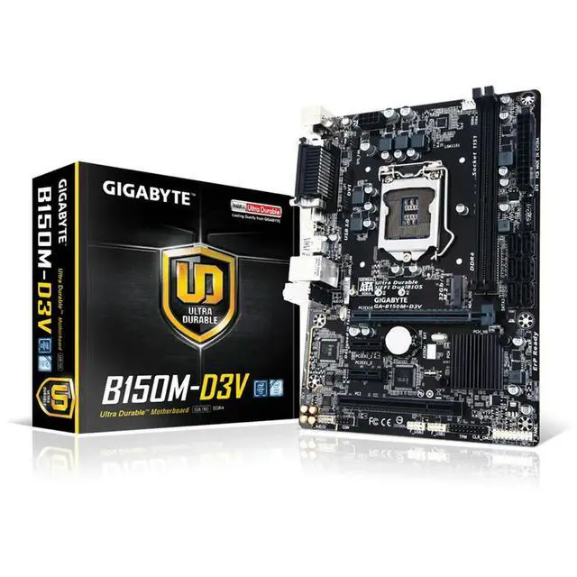 Alt view image 3 of 3 - B150M D3V Desktop GA-B150M-D3V DDR4 Motherboard B150M B150 Socket LGA 1151 USB3.0 Motherboard