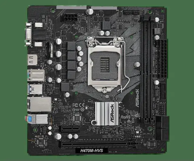 Alt view image 3 of 3 - H470M-HVS Motherboard 1200 H470 DDR4 2933MHz 64GB Micro ATX NVMe SSD Micro ATX For i9-10900 i5-10400F G6405T cpu