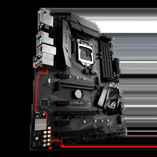 Alt view image 3 of 3 - Republic of Gamers Strix Z270-H Gaming LGA 1151 ATX Motherboard