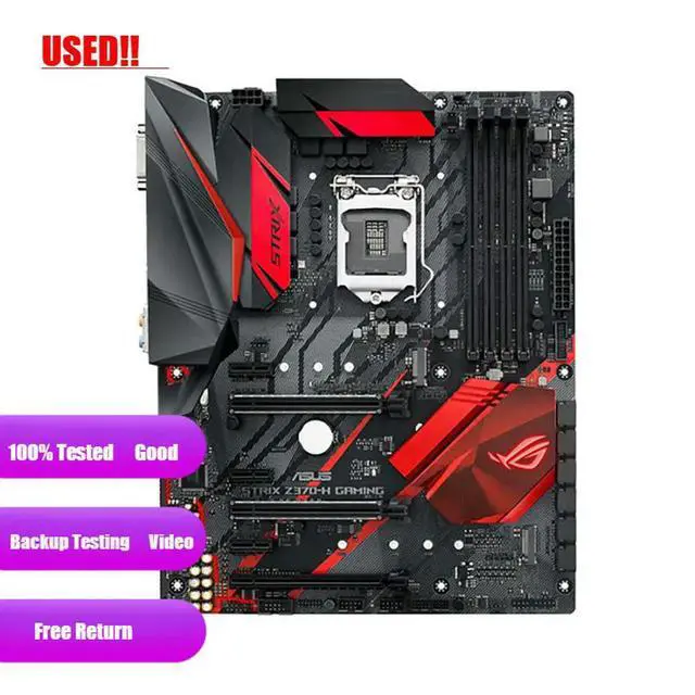 Alt view image 3 of 3 - ROG STRIX Z370-H GAMING Desktop Z370 Z370M DDR4 Motherboard LGA 1151 USB3.0 SATA3