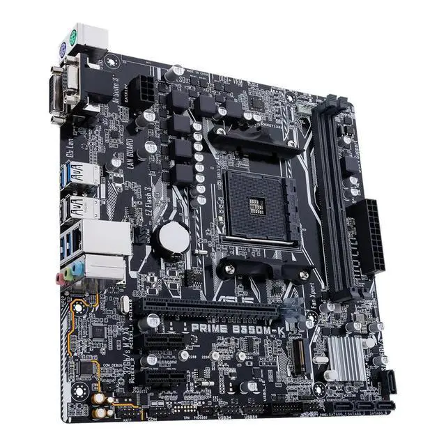 Alt view image 3 of 3 - PRIME B350M-K/TF AM4 Motherboard AM4 B350 DDR4 32GB Micro-ATX support Ryzen 3 2200GE 2200GE 4355G 2600 5600G cpu