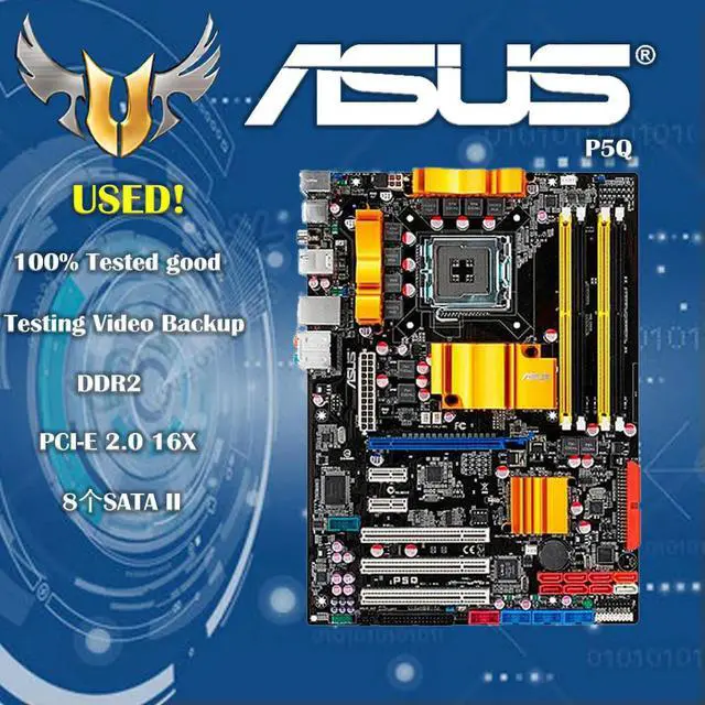 Alt view image 2 of 3 - P5Q LGA 775 DDR2 RAM 16GB USB2.0 SATA2 P45 NON-integrated Desktop motherboard
