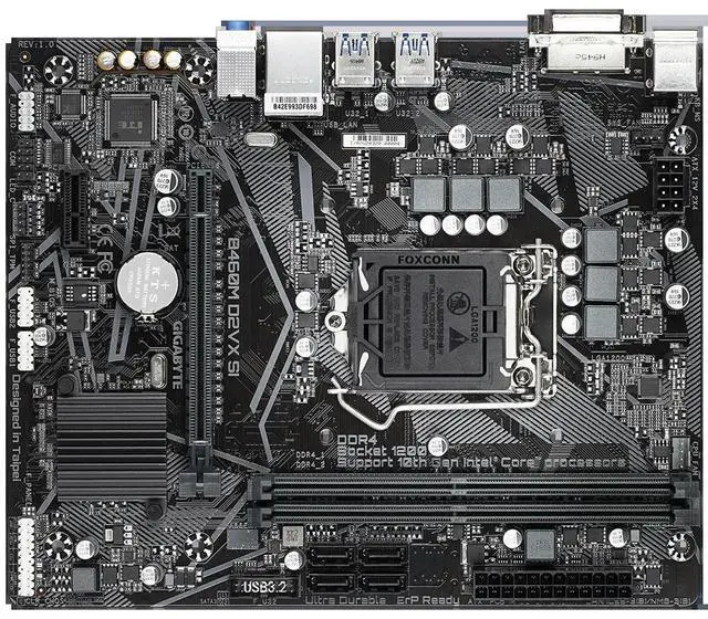 Main image of B460M D2VX SI Motherboard LGA1200 B460 Support i9-10900K i7-10700K i7-11700F i5-10600K i3-10100 CPU M.2 DDR4 128G