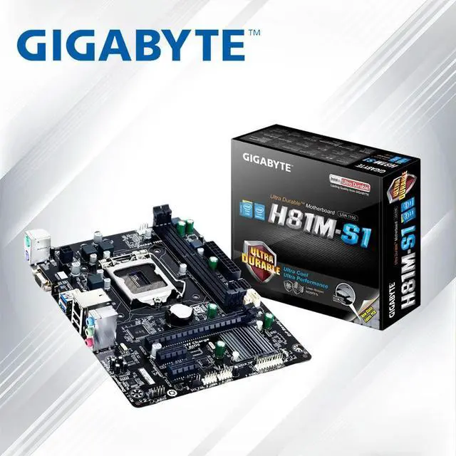 Main image of GA-H81M-S1 Desktop Motherboard H81 LGA 1150 i3 i5 i7 DDR3 16G