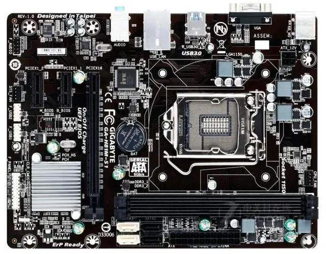 Alt view image 3 of 3 - GA-H81M-S1 Desktop Motherboard H81 LGA 1150 i3 i5 i7 DDR3 16G