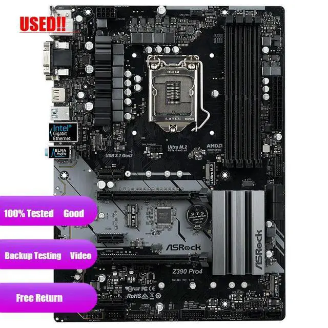 Alt view image 2 of 3 - Z390 Pro4 Desktop 1151 Motherboard Z390 Socket LGA1151 DDR4 SATA3 USB3.0 M.2