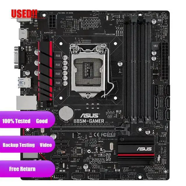 Alt view image 2 of 3 - B85M-GAMER Desktop Motherboard B85 Socket LGA 1150 i7 i5 i3 DDR3 32G SATA3 USB3.0 Micro-ATX