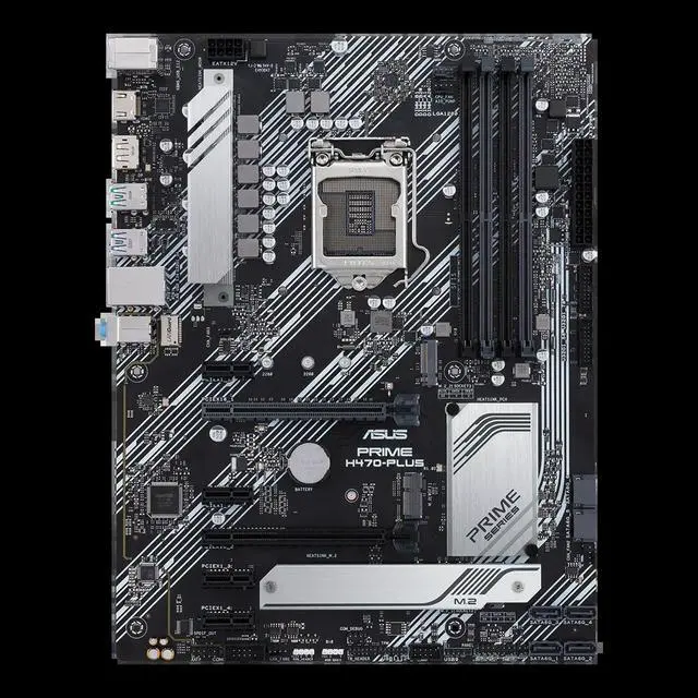 Alt view image 3 of 3 - PRIME H470-PLUS Motherboard LGA 1200 B460 support i7-10700F 10400F 10100F cpu DDR4 128GB HDMI DVI-D D-sub M.2 Micro ATX