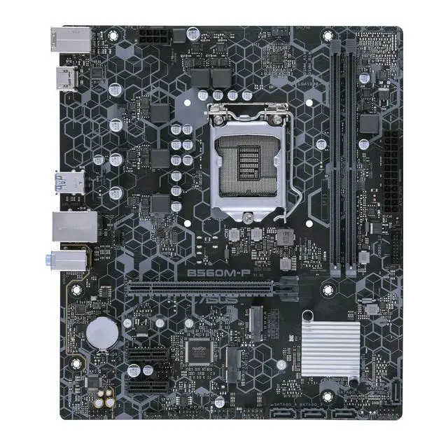 Alt view image 2 of 3 - B560M-P Motherboard B560 LGA1200 DDR4 M.2 support Core i3-10100F Core i3-10300 Core i5-11500 Core i7-10700 cpu