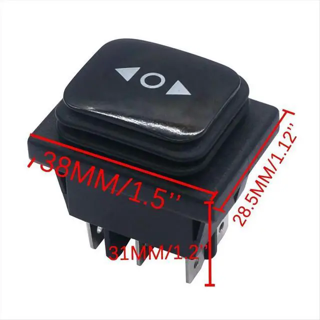 Alt view image 2 of 3 - Momentary Polarity Reverse Switch Waterproof Control Motor Actuator 6 Pin 3 Position Rocker Toggle Switch
