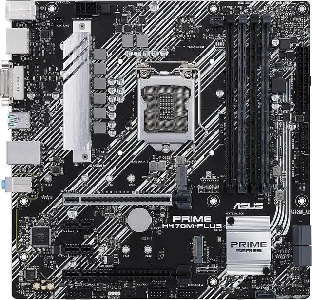 Alt view image 2 of 3 - PRIME H470M-PLUS Motherboard LGA 1200 Chipset H470 DDR4 128GB M.2 support Core i3-10105 i5-10400 i5-11500 i7-10700 i9-11900