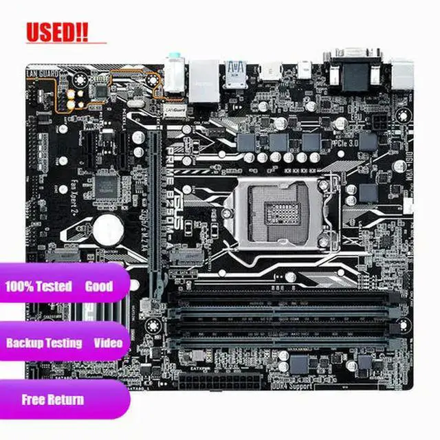 Alt view image 2 of 3 - PRIME B250M-A Desktop B250 B250M DDR4 Motherboard LGA 1151 i7/i5/i3 USB3.0 SATA3