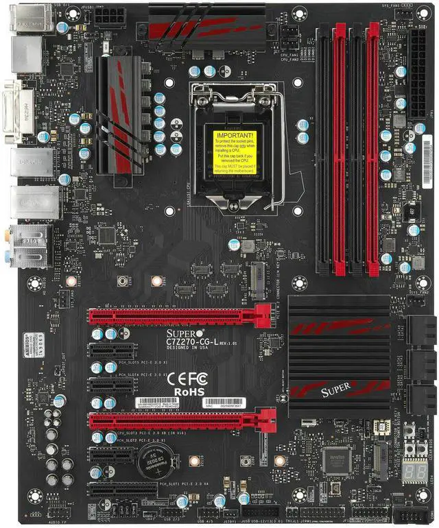 Alt view image 2 of 3 - Z270 Motherboard C7Z270-CG-L Motherboard DDR4 2800(OC) 64GB ATX support i3-7100 i5-6500 i5-7600 i7-7700 G4560T