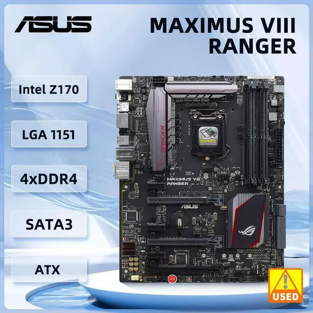 Main image of MAXIMUS VIII RANGER Motherboard Z270 LGA 1151 DDR4 64GB support Core i3-6300 7300 6500 7600 7700 G3930 cpu ATX