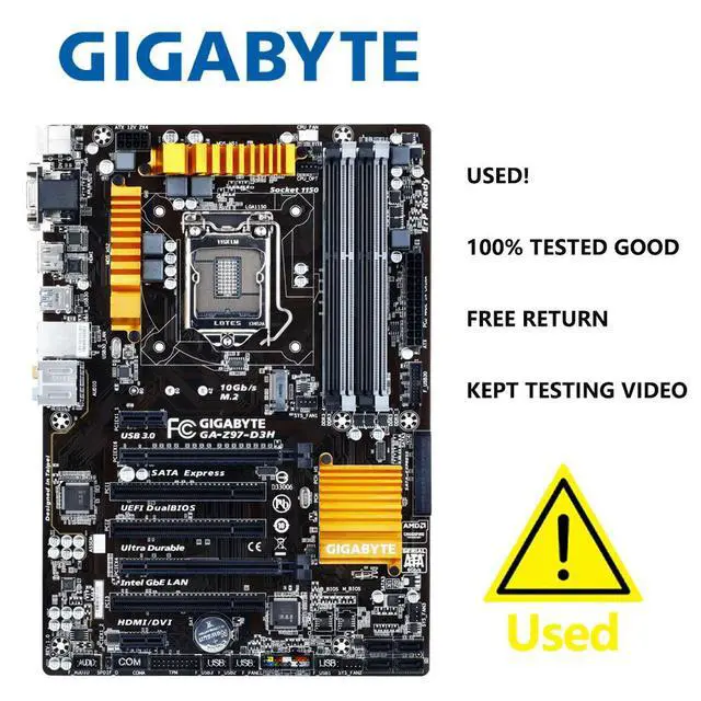 Alt view image 3 of 3 - GA-Z97-D3H LGA 1150 Z97 HDMI SATA 6Gb/s USB 3.0 ATX Motherboard