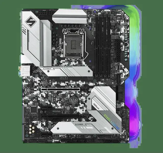 Alt view image 2 of 3 - H470 Steel Legend Motherboard H470 LGA 1200 support i9-11900F i5-11400F i3-10100F i3-10105 cpu M.2 NVMe SSD ATX
