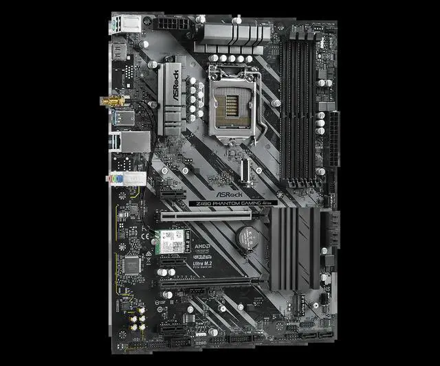 Alt view image 3 of 3 - Z490 Phantom Gaming 4/ax Motherboard LGA 1200 Z490 DDR4 128GB ATX support 10105 10700 10100 10320 G6400 10305 cpu
