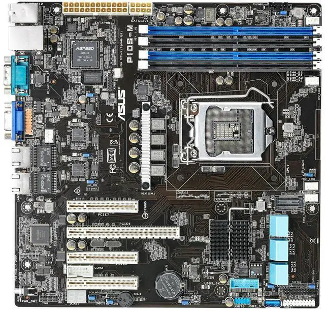 Alt view image 2 of 3 - P10S-M Motherboard C232 LGA 1151 DDR4 Micro-ATX support Xeon E3-1225 v5 E3-1245 v5 i3-7100 E3-1230 v5 cpu