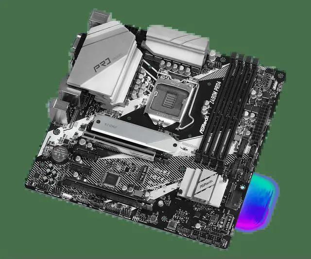Alt view image 3 of 3 - Z490M Pro4 Motherboard DDR4 LGA 1200 Z490 PCIe 3.0 M.2 128GB support i9-10900 i5-10500 i9-10900 i5-10600 i5-10400