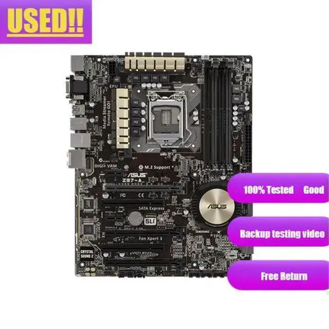 Alt view image 2 of 3 - Z97-A Desktop Motherboard Z97 LGA 1150 For Core i7 i5 i3 DDR3 SATA3 USB3.0