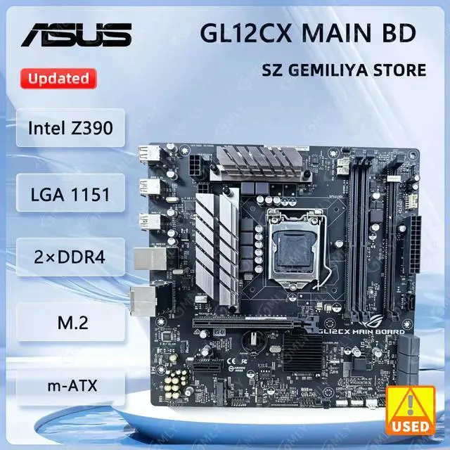 Main image of ROG GL12CX MAIN BD Motherboard Z390 2×DDR4 32GB mATX M.2 support Core i5-8600 i5-9400 i3-8300 i3-8100 i5-8400