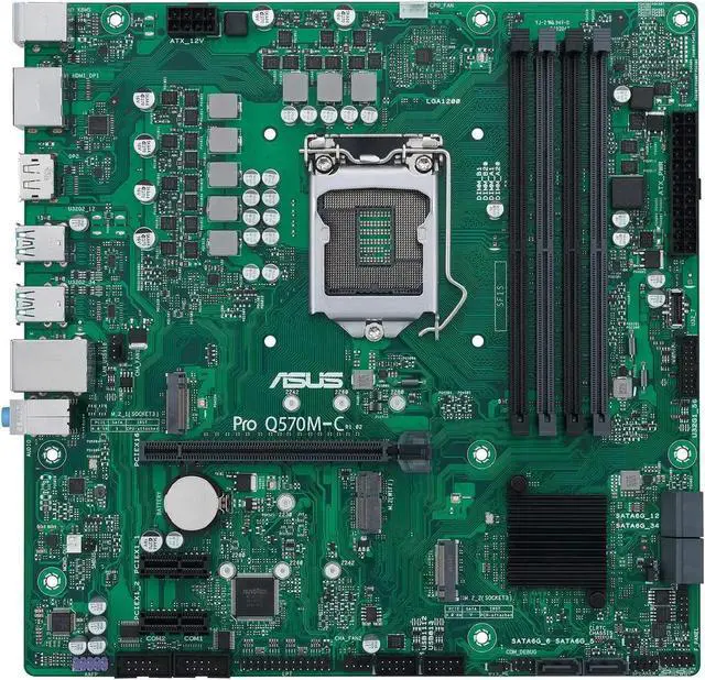 Alt view image 2 of 3 - Pro Q570M-C/CSM Motherboard LGA1200 Q570 2XDP support i3-10100 11700 10105 cpu TPM 2.0 DDR4 128GB M.2 mATX BIOS COM
