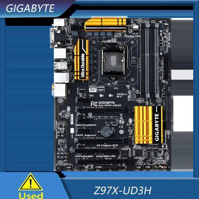 Alt view image 2 of 3 - Z97X UD3H motherboard LGA1150 DDR3 32G VGA+DVI+HDMI ATX