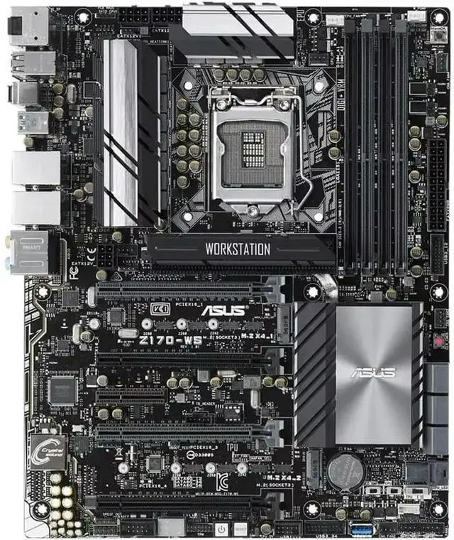 Alt view image 2 of 3 - Z170-WS Workstation Motherboard Z170 LGA 1151 DDR4 64G M.2 HDMI 2.0 ATX support i3-6300 i7-6700 7400 7600 cpu