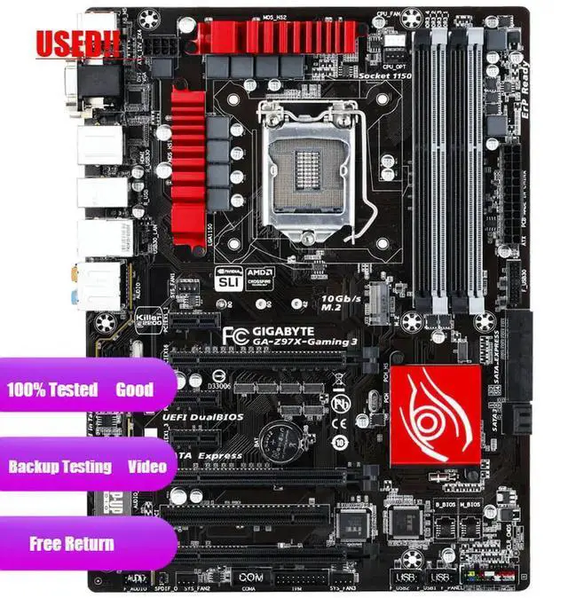 Alt view image 2 of 3 - GA-Z97X-Gaming 3 LGA 1150 DDR3 Z97X-Gaming 3 USB2.0 USB3.0 32GB Z97 desktop motherboard