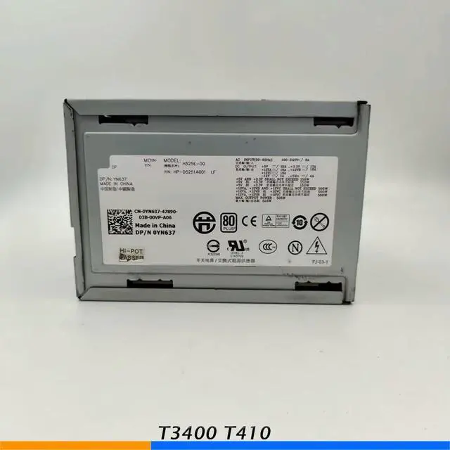 Alt view image 2 of 3 - Sever Power Supply T3400 T410 N525E-00 H525E-00 YN637 YY922 M331J 525W Fully Tested Hot