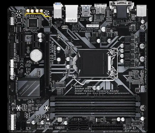 Alt view image 2 of 3 - B365M DS3H Gaming Motherboard Supports 9th and 8th Gen Core Processors with B365 Chipset LGA 1151 Socket
