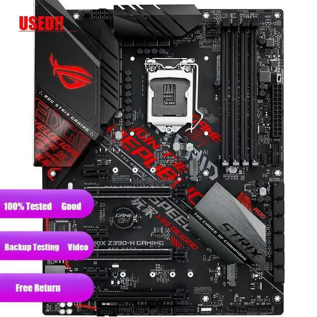 Alt view image 3 of 3 - ROG Strix Z390-H Gaming Motherboard LGA1151 ATX DDR4 DP HDMI M.2 USB 3.1 Gen2 Gigabit LAN