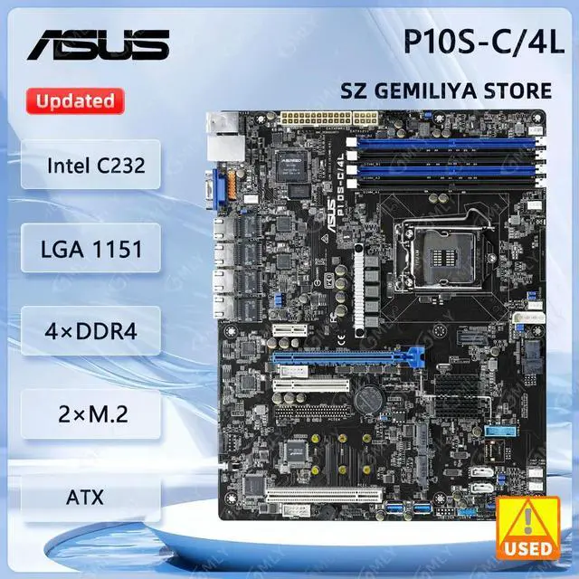 Main image of P10S-C/4L Server Motherboard C236 Chipset Socket H4 LGA 1151 DDR4 64GB 2400 MHz ATX 1x PCI-E 3.0 x16