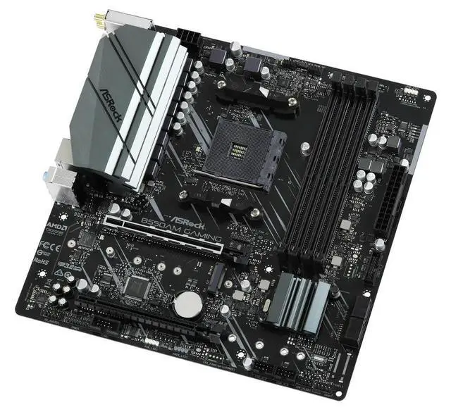 Alt view image 3 of 3 - B550AM GAMING Motherboard B550M AM4 DDR4 64GB Micro ATX M.2 support Ryzen 5500 5600 5300G 3950 4700 5700 cpuMicro ATX