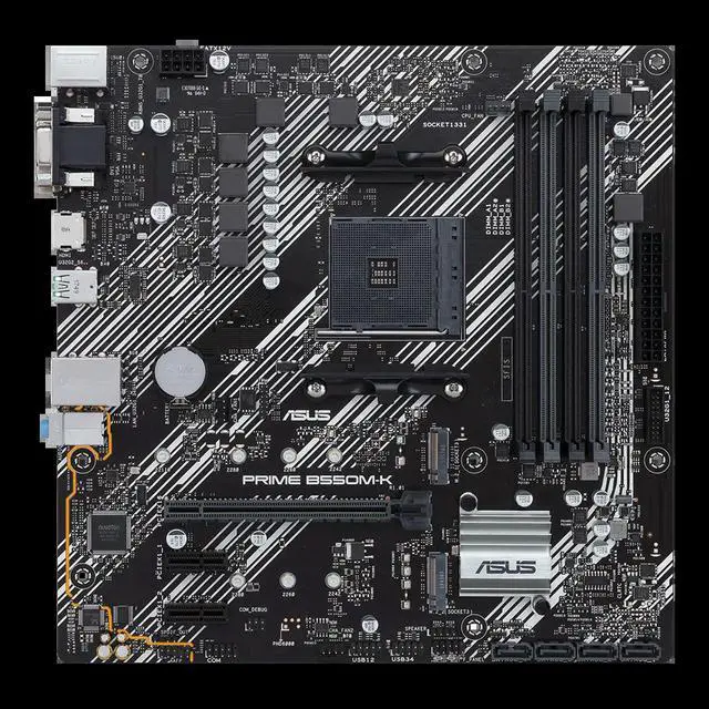 Alt view image 2 of 3 - G10DK-C MAIN BD PRIME B550M-K Motherboard AM4 B550 Micro ATX Support Ryzen 3 5300GE 3600X 5600 PRO 3600 CPU