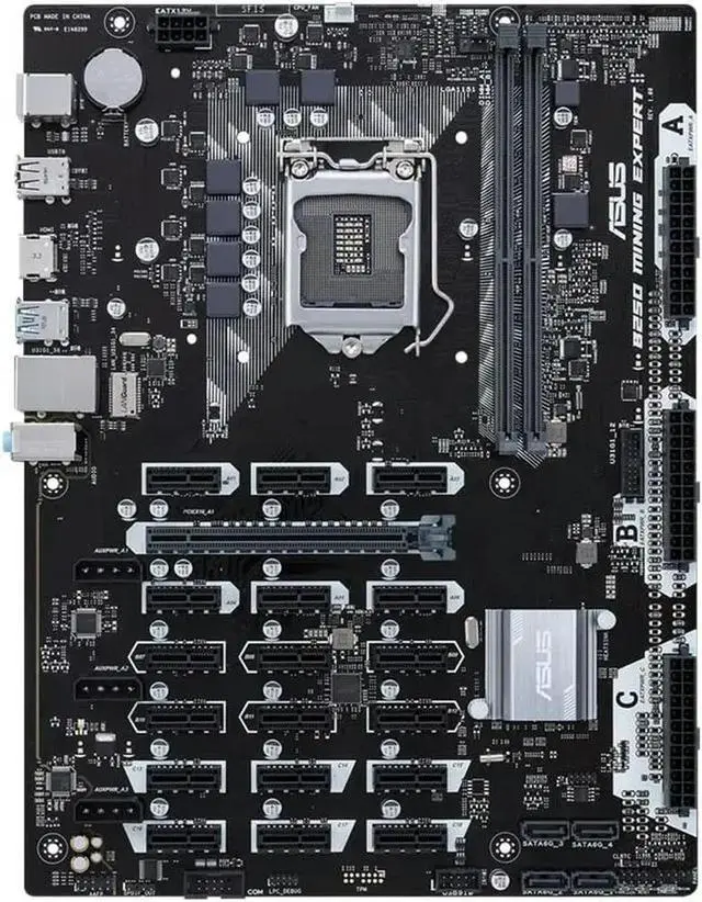 Alt view image 2 of 3 - B250 MINING EXPERT Mining Rig BTC ETH Mining Motherboard LGA 1151 B250 DDR4 32GB support i3-6100 7300 7100 6500 CPU