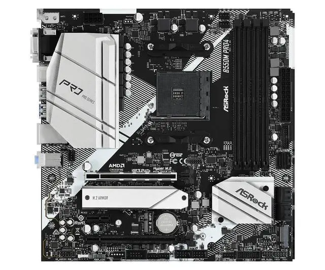 Alt view image 2 of 3 - B550M Pro4 Motherboard Socket AM4 B550 support Ryzen 5 5600 4500 3200G 3600 5700X cpu DDR4 128GB NVMe SSD Micro ATX